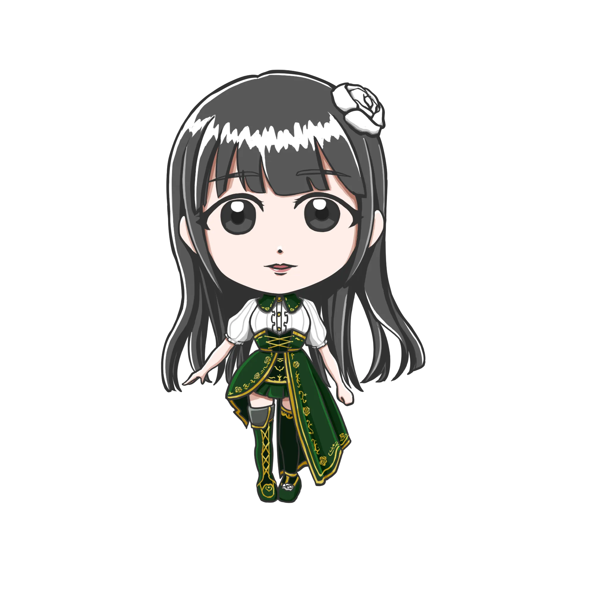 黒髪ミニキャラ