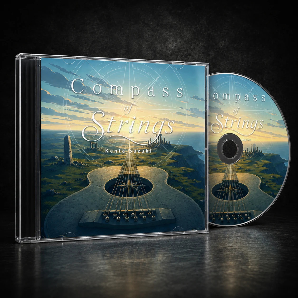 Compass of StringsのジュエルケースCDモックアップ