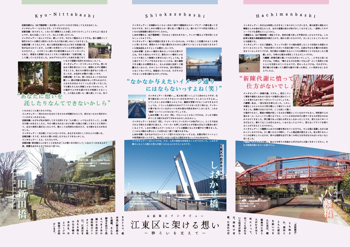 Kibabura 江東区の橋へのインタビュー企画
