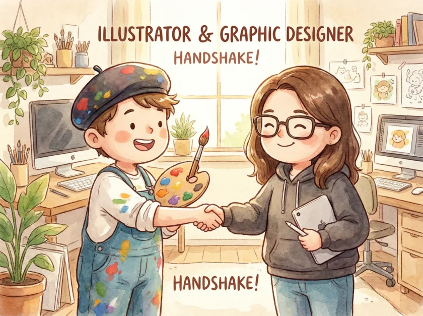 イラストレーターとデザイナー