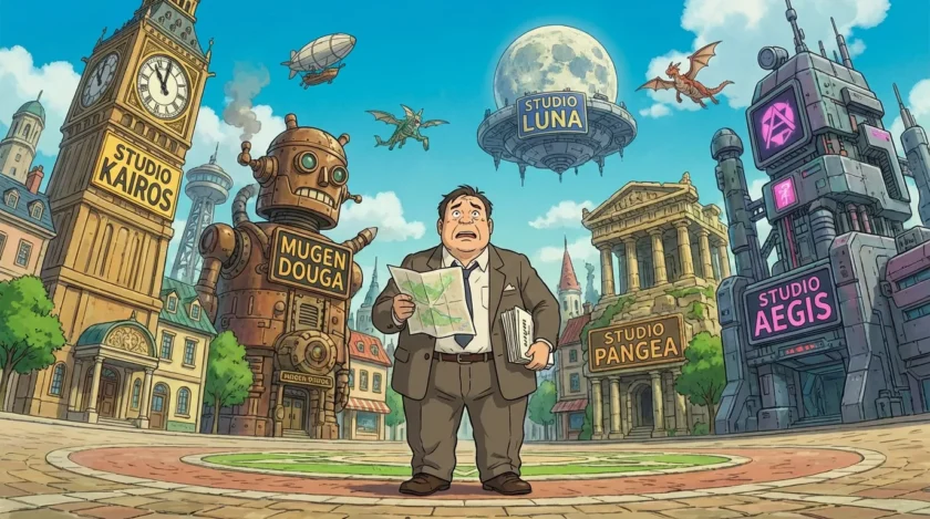 様々なアニメ制作会社の中からどこに依頼 するか悩んでいる