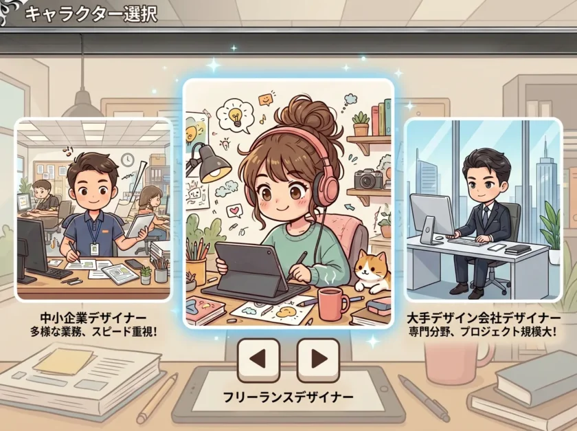 デザイナーを選ぶイラスト