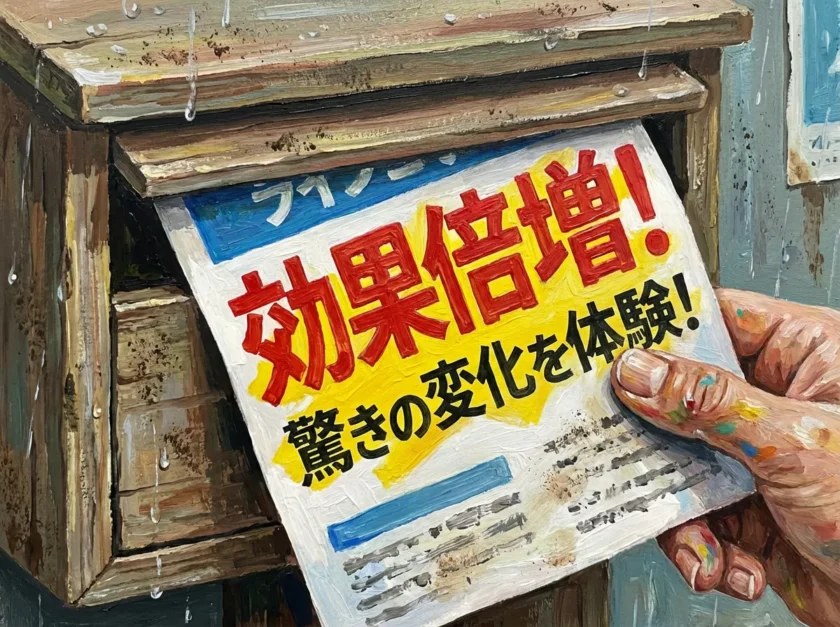 ポスティングされるチラシ