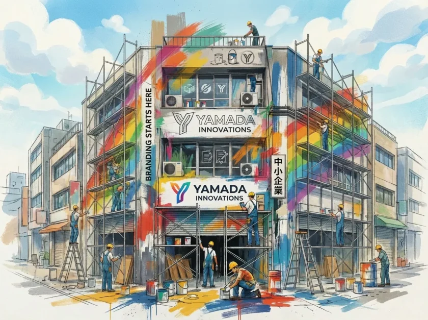 雑居ビルの中小企業がブランディング改革をする様