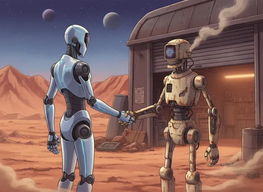 最新のロボットと古いロボット