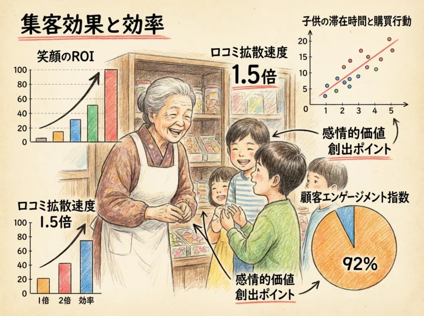 親近感を分析しているイラスト