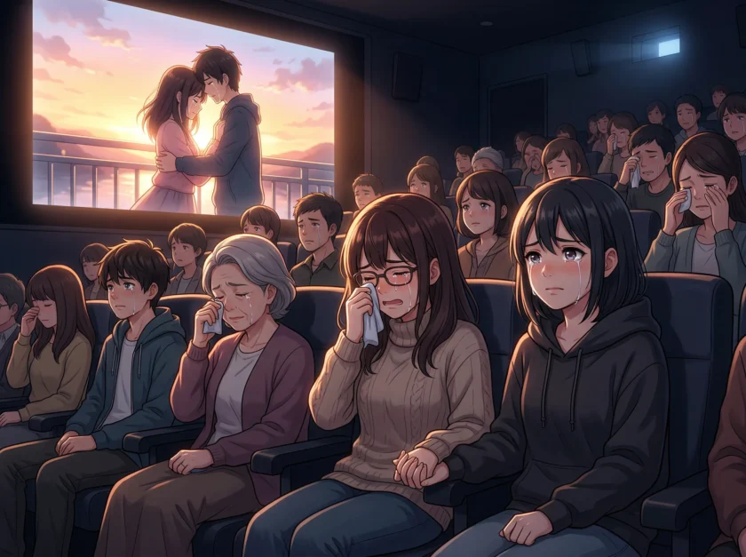 ストーリーものの映画で涙する人たち