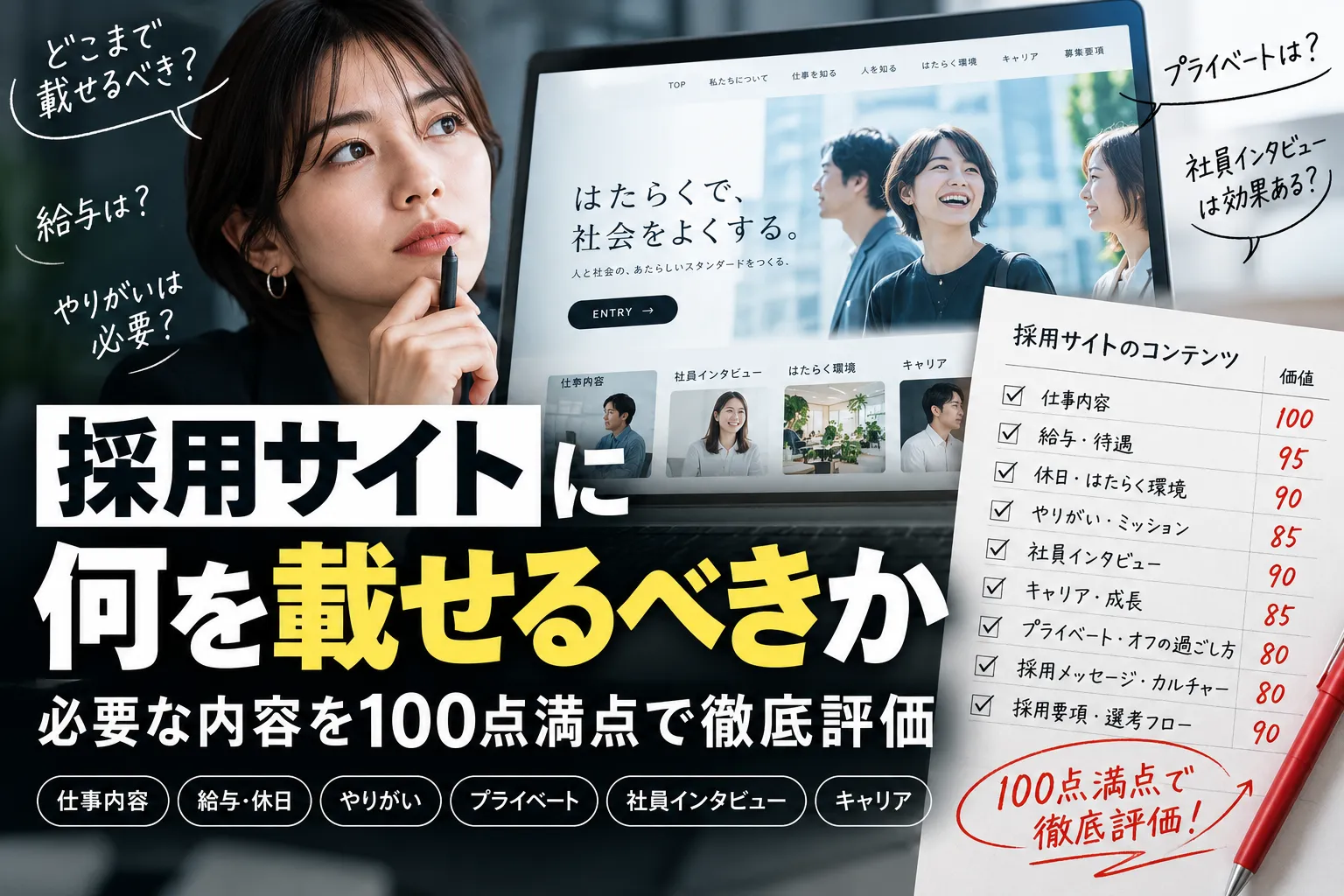 採用サイトに何を載せるべきか